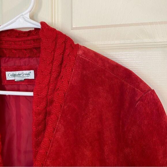 women coldwater creek jacket leather suede - Picture 4 of 8